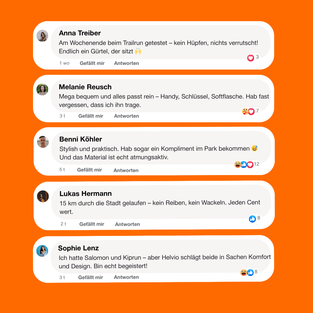 Echtes Feedback von Läufern