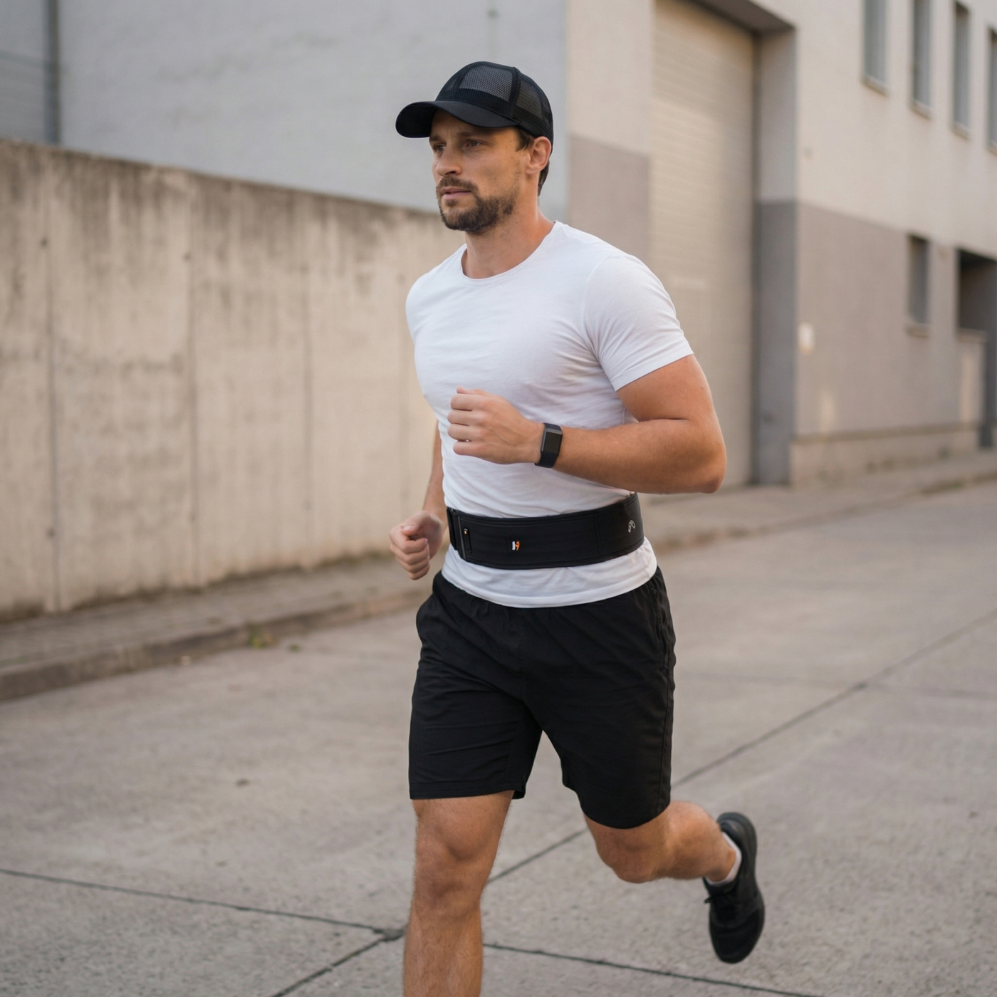 Laufcap strukturierte Front – Getragen beim Laufen | Helvio