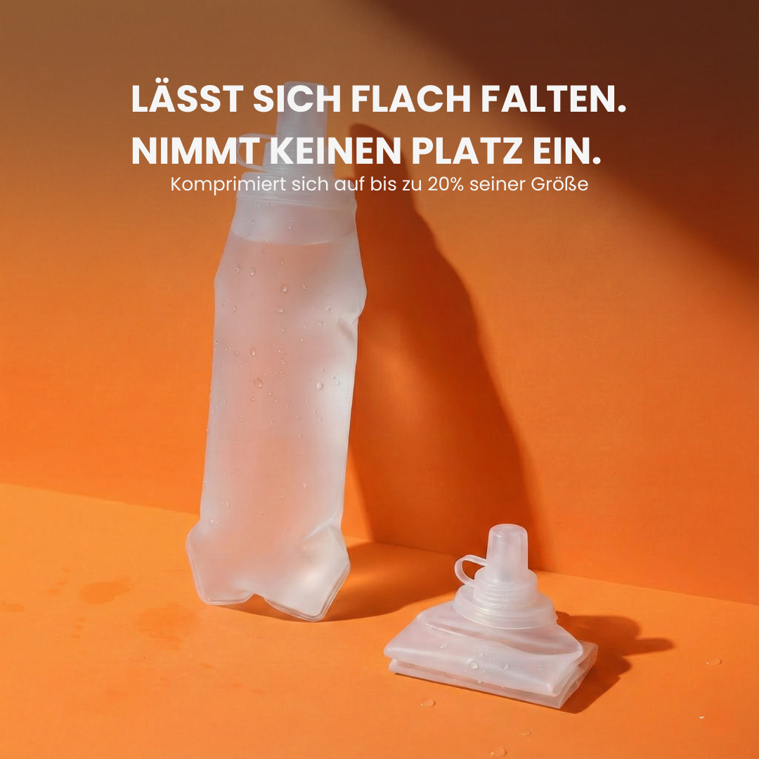 Falttrinkflasche auslaufsicher – Nahaufnahme Verschluss | Helvio