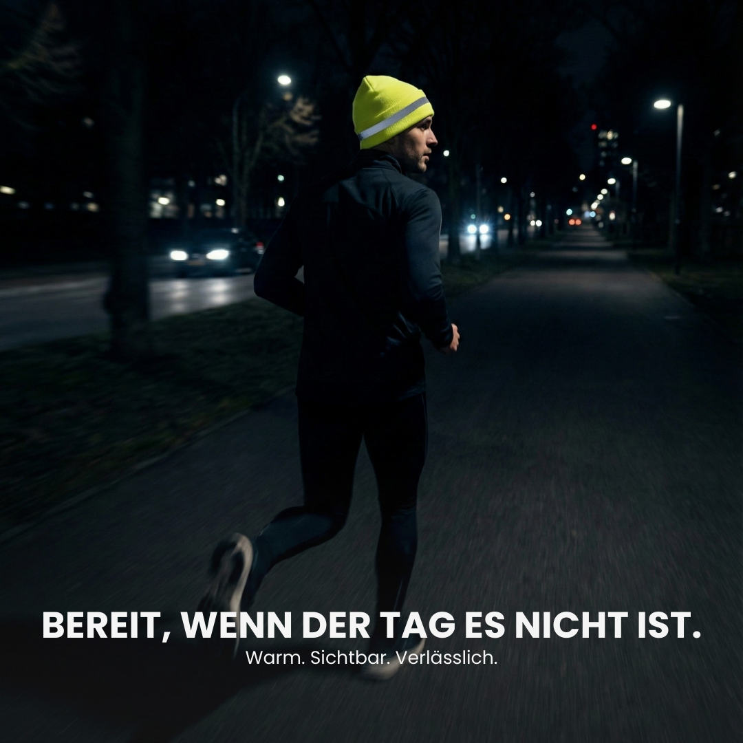 Laufmütze reflektierend atmungsaktives Stretchmaterial – Produktübersicht | Helvio